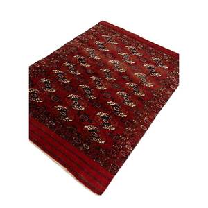 Alfombras de Lana Anudadas a Mano con Patrón Geométrico Kiaan, Rojo y Naranja, Paem-257, para Uso Doméstico - Product Image 2