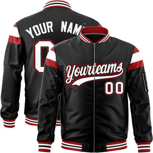 Premium Varsity Jacket Luxury Oversized Bomber Satin Contraste Stripes High Quality Urban Streetwear OEM Chaqueta al por mayor para hombres - Product Image 4