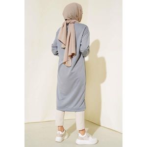 Tunique longue grise avec détail d'emblème Vêtements de gymnastique - Product Image 2
