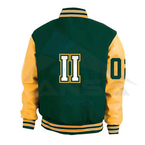 Vestes Letterman de haute qualité corps en laine manches en cuir véritable vêtements d'hiver veste pour hommes intelligente et élégante - Product Image 2