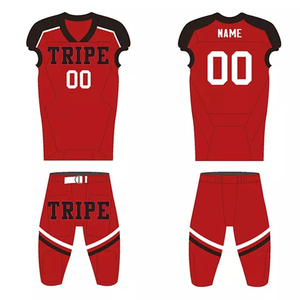 Conjunto de uniforme de fútbol americano para hombres, nuevo diseño con características transpirables, Manga corta personalizable, servicio OEM disponible - Product Image 5