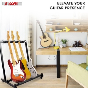 Support de sol pour 5 guitares, 3 emplacements réglables pour guitares Flying V - Product Image 6