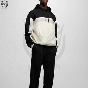 Sweat à capuche en coton uni gris bloc de couleur sweat à capuche manches longues unisexe 100% coton polaire x-long manches longues autres sweats - Product Image 2