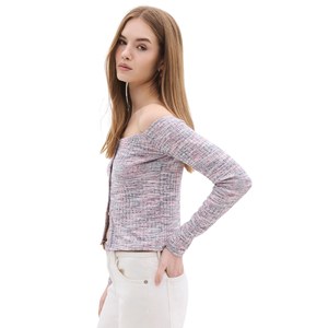 Blusa con cuello barco y botones - Product Image 4