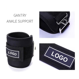 Correas de tobillo profesionales de alta calidad para hacer ejercicio, correas de tobillo de Material PU para gimnasio con máquinas de Cable compatibles con logotipo personalizado - Product Image 4