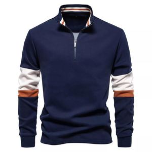 Personnalisable Hommes 100% Coton Quarter Zip Sweat À Capuche À Manches Longues Écologique pour La Saison D'automne Conception D'impression Numérique - Product Image 2