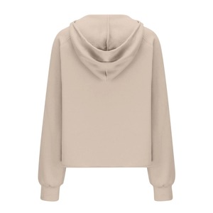 เสื้อฮู้ดครอปแขนยาวแบบซิปครึ่งตัวสำหรับผู้หญิง คุณภาพพรีเมียม ผลิตตามสั่ง เหมาะสำหรับฤดูหนาว รับผลิตแบบ ODM - Product Image 3