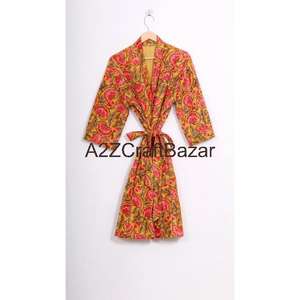 Chaqueta Kimono Kantha Hecha a Mano, Suave, Elegante y Lujosa, 100% Algodón, Corta, para Primavera, Invierno, Fiestas, para Mujer - Product Image 6