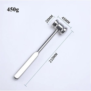 Martillo de hueso para mascotas de acero inoxidable de doble cabeza para animales pequeños, clínica canina felina, suministros de Hospital, instrumento médico para - Product Image 3