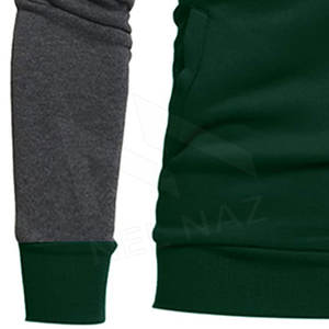 Nueva llegada Los hombres usan sudaderas con capucha de invierno de peso ligero Dos tonos Verde y Gary Hombres Ropa de moda Sudaderas con capucha - Product Image 5