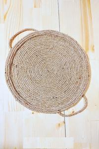 Plateau de service en jute fabriqué à la main plateau de service en jute de haute qualité élégant pour la maison, l'hôtel et la cuisine. - Product Image 3