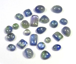 La mejor calidad 73cts Bio Tanzanita Piedra preciosa Forma mixta 24 piezas Lote Natural Cabujón liso 6-13mm Piedras preciosas sueltas - Product Image 1