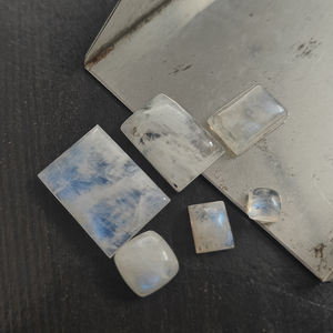 6 uds de piedra lunar arcoíris Natural 6x6mm a 22x16mm cabujón de cojín rectangular 46,75 CTS Iroc ventas cabina de piedras preciosas sueltas US $16 - Product Image 5