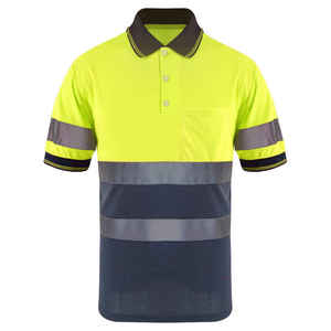 Camisa reflectante Hombres Ropa de trabajo de seguridad Alta visibilidad Transpirable Ligero Camiseta al aire libre Rayas reflectantes - Product Image 4