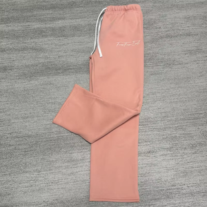 Pantaloni Tuta Larghi Dettagliati in Tessuto Pesante Rosa e Grigio Effetto Acid Wash, Jogger Oversize da <span class=keywords><strong>Uomo</strong></span> P-120 - Product Image 5