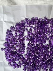 Piedra preciosa suelta ovalada de amatista africana de alta calidad en forma de tamaño 8*10 buftuf fabricante indio - Product Image 4