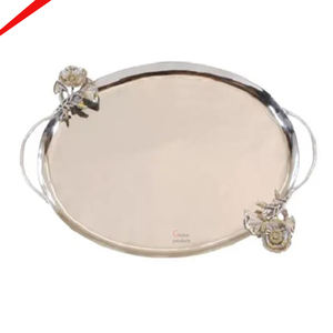 Plateau de service nickelé en métal de qualité supérieure pour la maison et les hôtels - Product Image 3