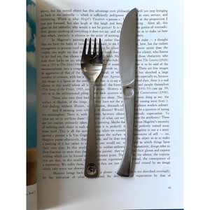 Ensemble de couverts en acier Vintage des années 70, couverts esthétiques, ensemble de couverts 18/10, couverts modernistes du milieu du siècle - Product Image 5