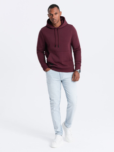 Otoño nuevos hombres 100% sudaderas con capucha de algodón 360G algodón grueso lavado sudadera de gran tamaño con diseño liso - Product Image 6
