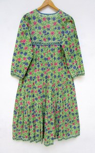 Vestido corto largo con botones y cuello en V para mujer, vestidos casuales de manga corta, manga larga, producto hecho a mano - Product Image 3