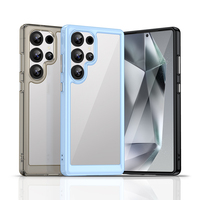 Nouvelles coques de protection colorées en acrylique transparent souple TPU, design uni pour S25 S24
