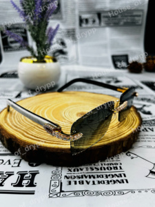 Iced Out Rimless <b>Gradient</b> <b>Sunglasses</b> Moissanite Diamond Luxury Hip Hop Square Shades Unisex Fashion <b>Sunglasses</b> - Product Image 3