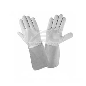 Venta al por mayor de guantes de seguridad de trabajo de cuero dividido de vaca con logotipo personalizado XL función antideslizante gran oferta protección de manos para soldar - Product Image 1