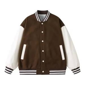 High Street Style Varsity Jacket for Men's Customized Multi-Color Design Baseball Uniform New Fashion Plus Size Varsity Jacket - Product Image 2