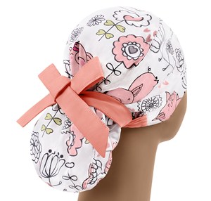 Casquettes de travail pour femmes avec impression personnalisée de votre propre logo, casquettes de travail pour infirmières avec queue de cheval, avec ruban doublé de satin, casquettes d'infirmière pour femmes - Product Image 3