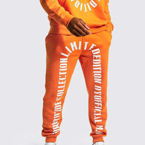 Conjunto de Pantalones Deportivos y Sudadera con Logotipo Personalizado, Pantalones Deportivos Acampanados, Traje Deportivo para Hombre, Deslavado al Sol, Parches Desgastados, Bordado, Lavado Ácido - Product Image 4