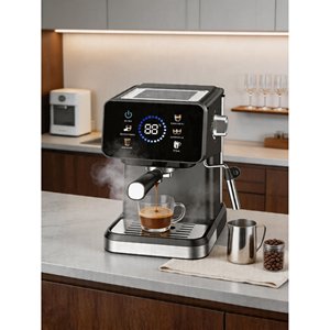Machine à expresso programmable DON FELIZ 20 bars avec écran tactile, fonction Cold Brew, boîtier en acier inoxydable, pour usage européen - Product Image 2