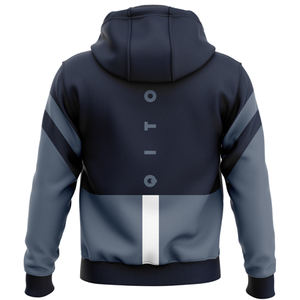 Sweats à capuche surdimensionnés à fermeture éclair complète pour hommes de haute qualité 100 polyester noir et gris chiné sweats à capuche parfaits pour les États-Unis personnalisés - Product Image 2