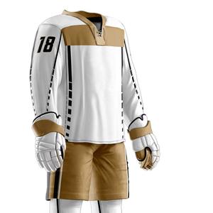 Equipo personalizado uniforme de hockey sobre hielo nuevo diseño con bordado barato sublimación OEM Nombre de impresión disponible en conjuntos - Product Image 2