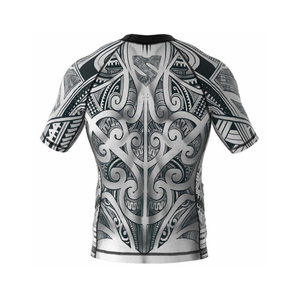 Camiseta de Compresión Personalizada para MMA, BJJ, Jiu Jitsu, de Secado Rápido, Media Manga, Absorbe la Humedad, UPF50, Transpirable, 100% Poliéster CREST - Product Image 2