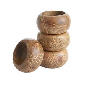 Most Selling Handcrafted Dark Brown <b>Wooden</b> <b>Napkin</b> <b>Rings</b> for Kitchen Decorative Dining Table Elegant <b>Napkin</b> Holder for Giveaways - Product Image 1