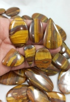 Pierre Cabochon Œil de Tigre Jaune Naturel Radha Arts – Vente en Gros, Haute Qualité, Semi-Précieuse, Polie, pour Fabrication de Bijoux et Guérison