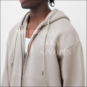 Custom Logo 400gsm Cotton French Terry Thick Hoodie Men's Oversized Vintage Acid Wash <b>Full</b> <b>Zip</b> High Quality Mens <b>Sweatshirts</b> - Product Image 4