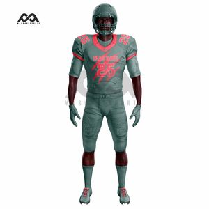 Vente en gros d'uniformes de football américain numéros de nom d'équipe personnalisés brodés courts prix très raisonnable fabriqué - Product Image 2