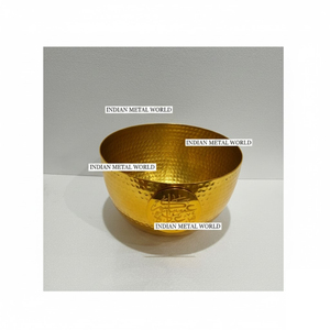 Bol à chocolat martelé en laiton pur fait à la main, finition dorée métallique, bol à collation et à dessert, vaisselle de table, article cadeau - Product Image 3