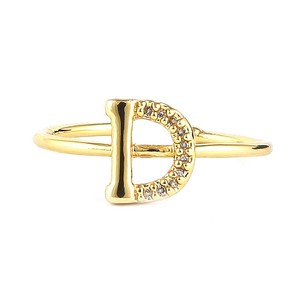 Bague alphabet pour femme - Dorée - Doré - Product Image 3