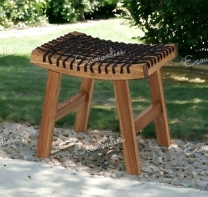 Luxueux bambou rotin bébé tabouret Charpoy tabouret tissé macramé pouf tabouret pour salon os incrustation Console - Product Image 1