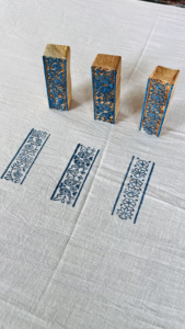 Timbre en bois à motif floral |   Blocs d'impression indiens, Art bohème |   Impression sur bloc indien sculptée à la main - Product Image 4