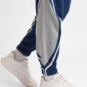 Pantalones de chándal clásicos para hombre, mezcla de algodón, ropa de gimnasio atlética con puños elásticos, pantalones de chándal para hombre - Product Image 6