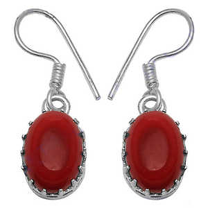 Pendientes de Plata 925 con Coral Rojo para Mujer, Joyería Vintage Chapada en Oro con Cuarzo, Perla y Diamante para Bodas y Fiestas - Product Image 2
