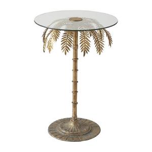 Table d'appoint en métal de forme ronde avec motif d'oiseau, table basse de qualité antique, taille personnalisée, en aluminium et laiton - Product Image 5
