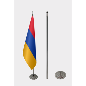 Official Armenia Indoor <b>Flag</b>-Digital Aluminum <b>Pole</b> Nylon/Polyester/Vinyl/Silk Automotive/Insurance/Education/Travel Agency - Product Image 2