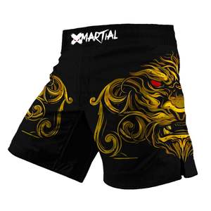Shorts MMA personnalisés écologiques imprimés en tissu polyester recyclé, processus de sublimation durable, séchage rapide, durables, unisexes - Product Image 1
