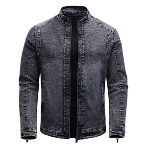 Vestes en jean bleues de qualité 2026, couleur unie, veste pour garçons, style décontracté, veste en denim pour hommes - Product Image 1