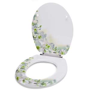 Siège de salle de bain en MDF « Sofaa » - Charnières en acier inoxydable - Product Image 4