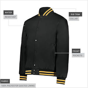 Veste bomber en satin unisexe de qualité supérieure, style sportif, universitaire, avec logo sur le devant, pour hommes - Product Image 6